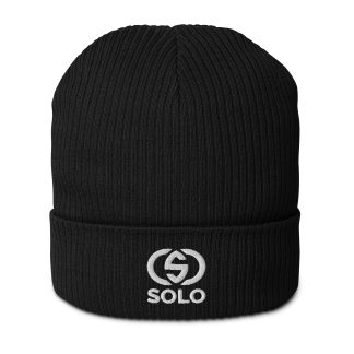 Organic Ribbed Beanie | SOLO Logo Flat